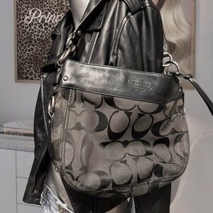 COACH Black Monogram Y2K shoulder Bag